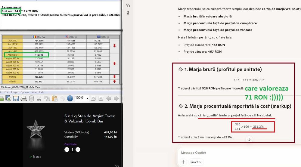 NU AUR argint Investitie arta