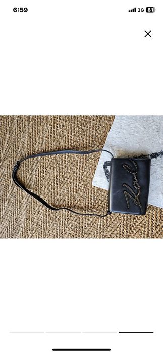 Дамска чанта естествена кожа Karl Lagerfeld