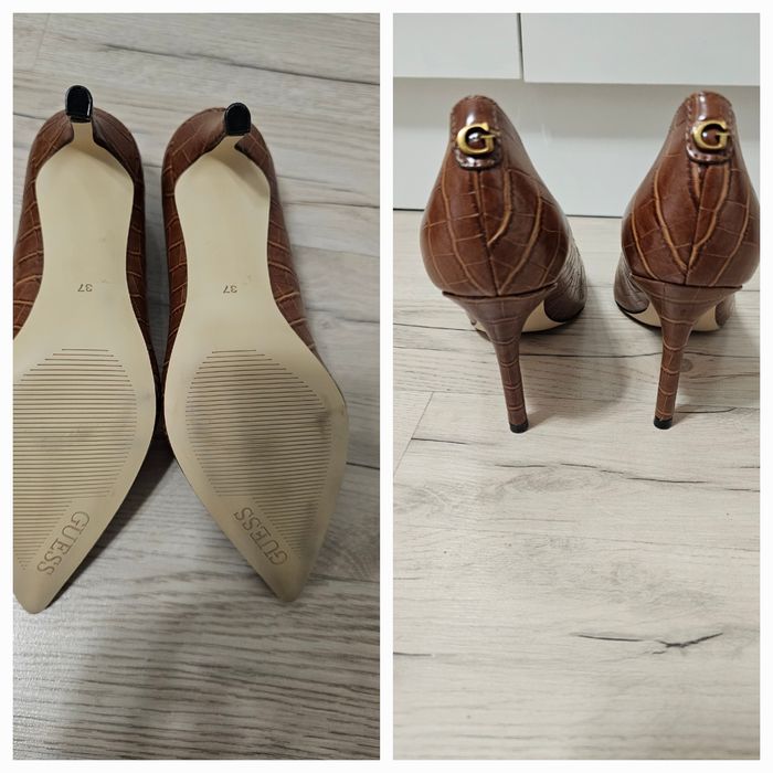 Pantofi stiletto Guess 37 Maro-coniac și Burgundia