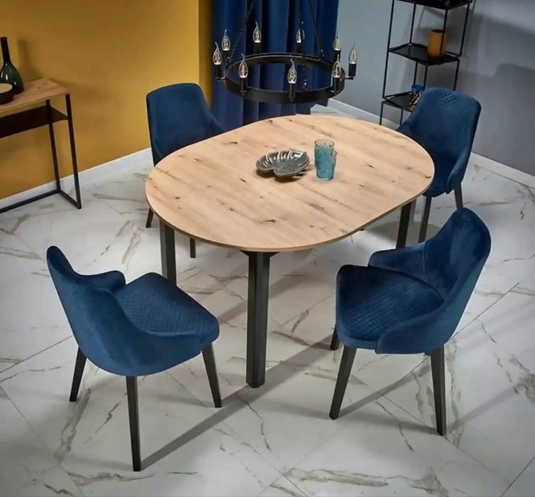 Masa rotunda extensibila 102-142 cm