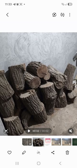 Дрова фруктовые, сухие.