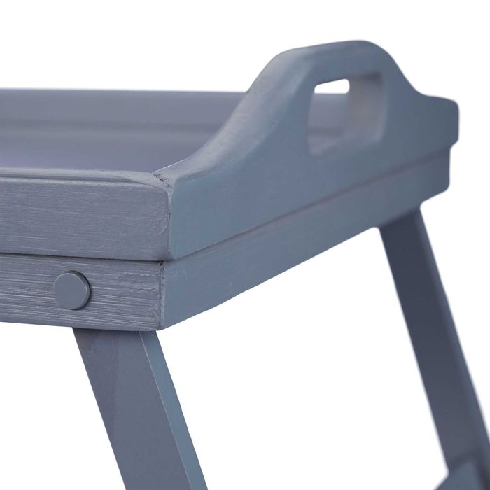 Masuta bambus pentru servire la pat cu manere pliabila gri 60 x 30 cm