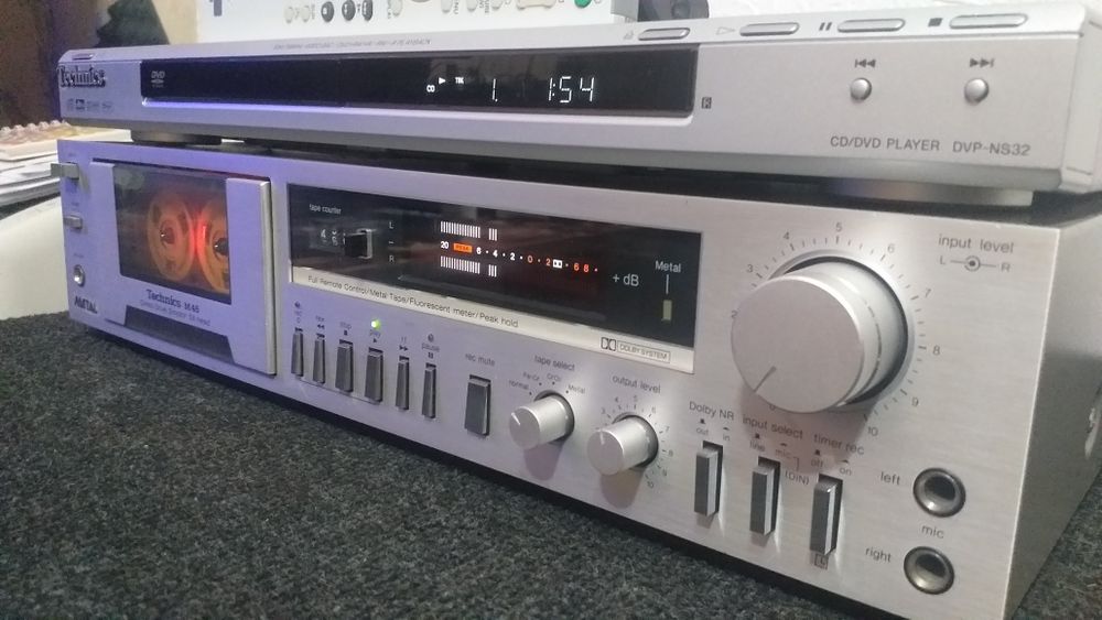 Technics M45 deck si dvd Sony DVP-NS32 telecomanda