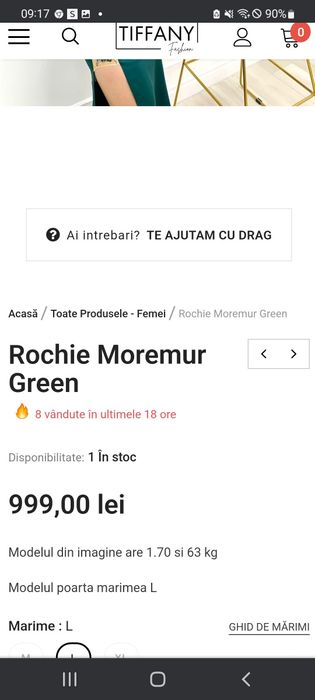 Rochie verde smarald