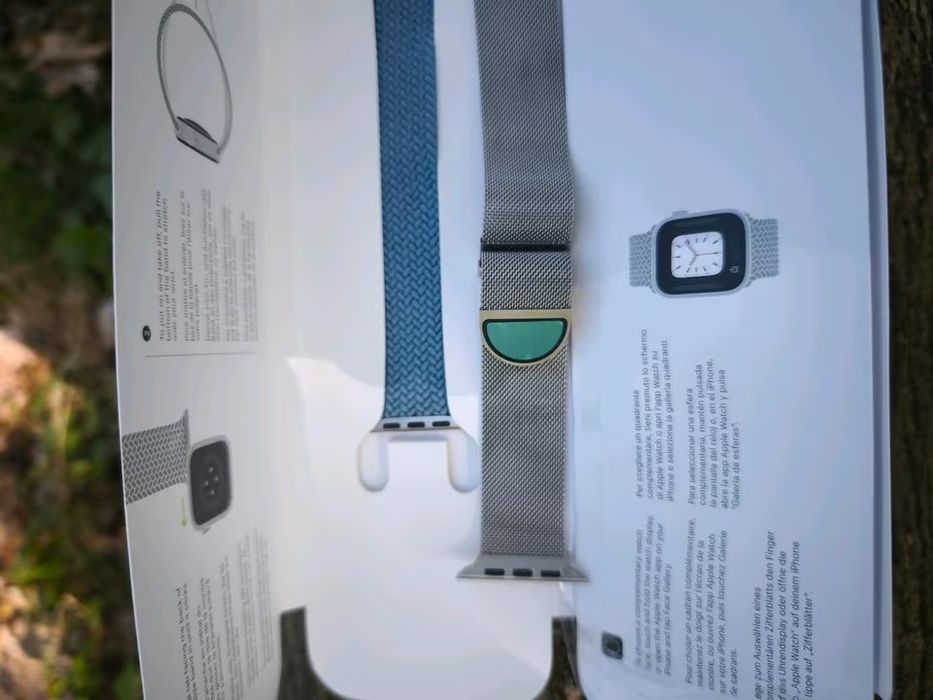 Curele originale Apple Watch de 45 mm: Milanese și împletite, mărimea 9