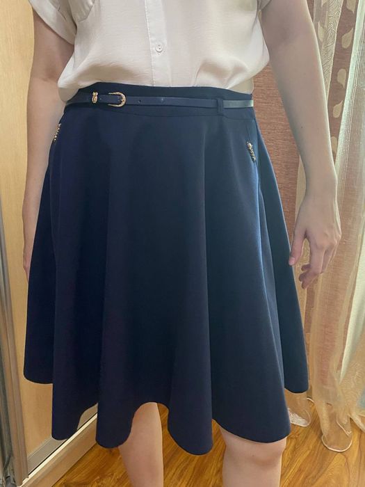 Юбка школьная синего цвета- 2500тенге