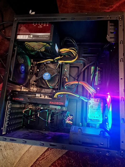 Unitate PC Gaming AMD RX 6600, 16 GB RAM DDR 4, Intel Core I3 9100f + kit tastatura si mouse wireless cadou