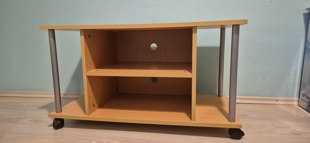 Comoda TV cu 2 rafturi, maro deschis