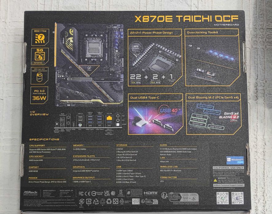 Дънна платка Asrock X870E Taichi OCF