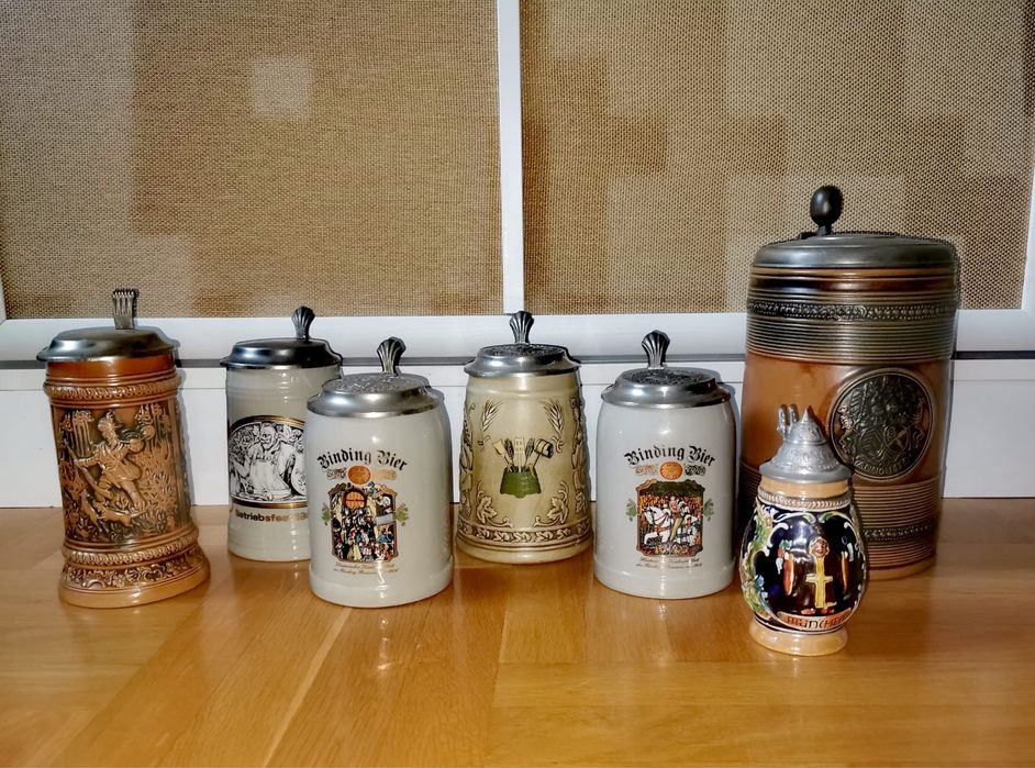 Халба бира огромна керамична капак традиционна ръчна изработка 2,5 л.