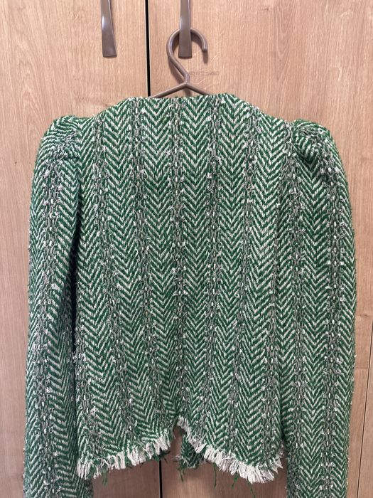 Дамско сако Co’Couture – зелено букле