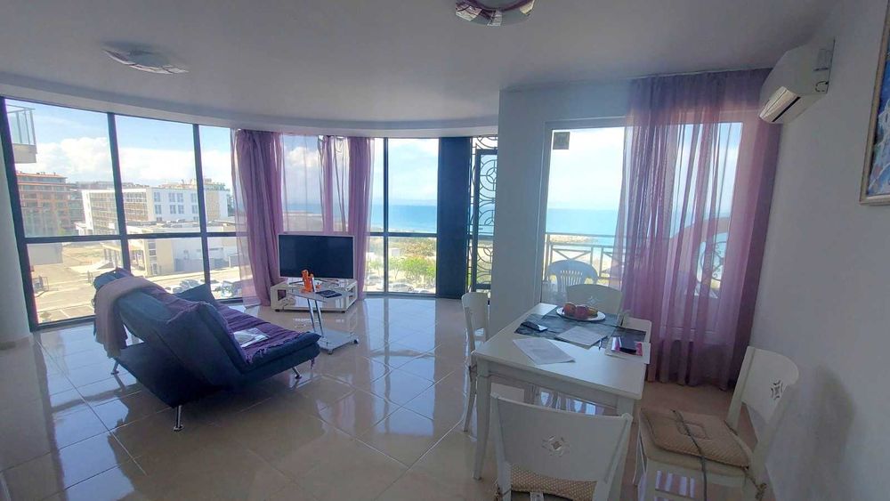 Тристаен апартамент с панорама море, Първа линия, Без такса