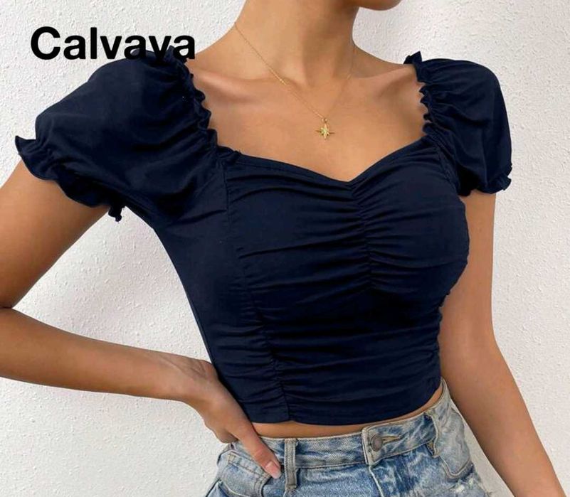 Чисто нова синя дамска блуза