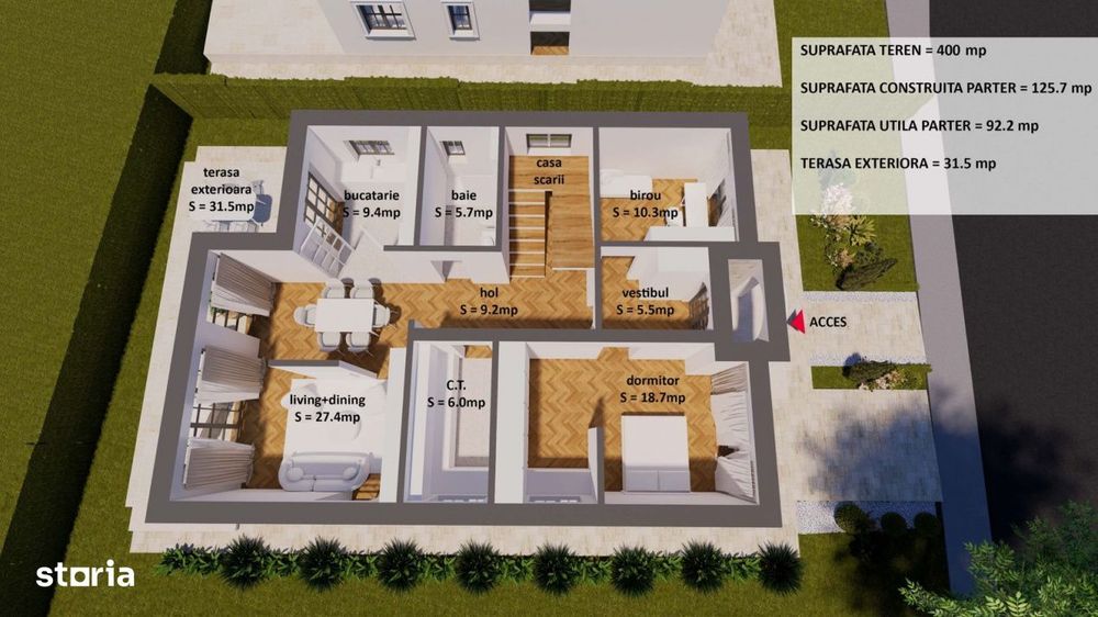 Balotesti – Saftica, Lot 400 Mp, Autorizatie De Construire!