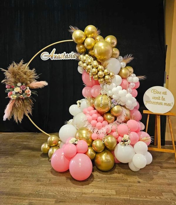 Arcade baloane și decoratiuni nunti, botezuri, onomastice