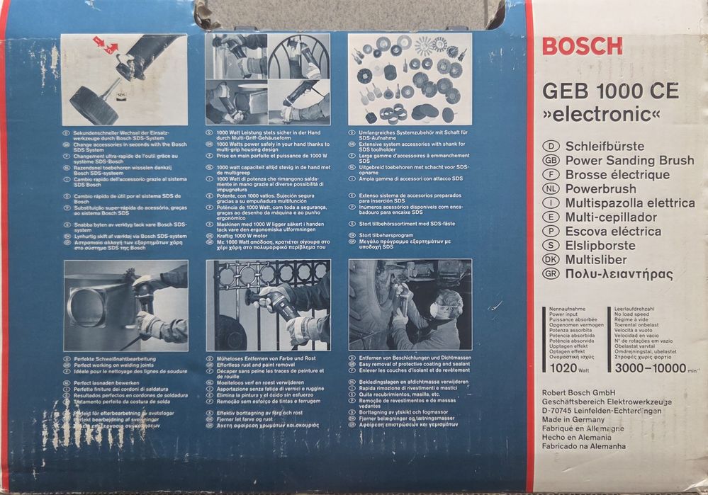 Polizor Biax  BOSCH GEB 1000 CE  1020 Wati  PRODUS  NOU  CALITATE  MAXIMĂ  Perie  Electrica  Rotativa  PRODUS  NOU