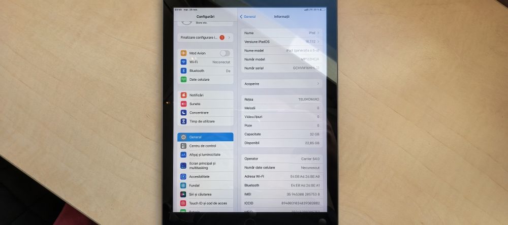 Apple Ipad Gen 6_32GB_Sim 4G_ca NOUA (10 din 10) - Folosita f rar