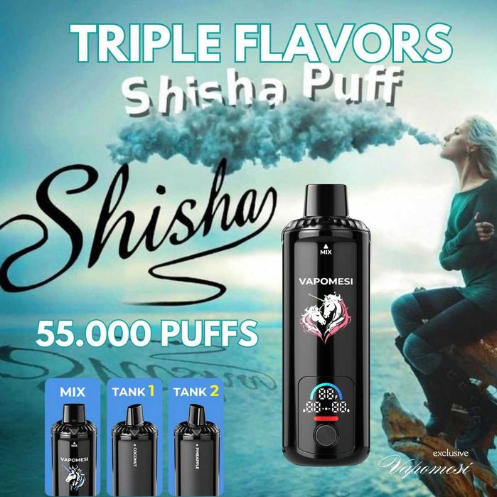 New! Vape Vapomesi Unicorn 55.000 Puffuri  A+ B + AB Mix 3 Arome