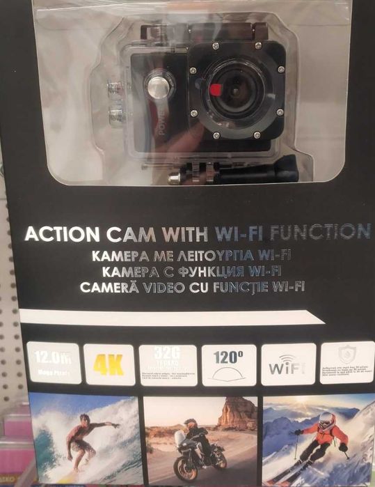 Action екшън камера 4K Ultra HD с Wi-Fi  DV 12.0 MP, 120° 900 mAh 2.0"