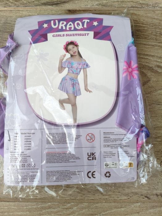 Costum baie fetițe anime – UV protection – mărimea 110 – nou