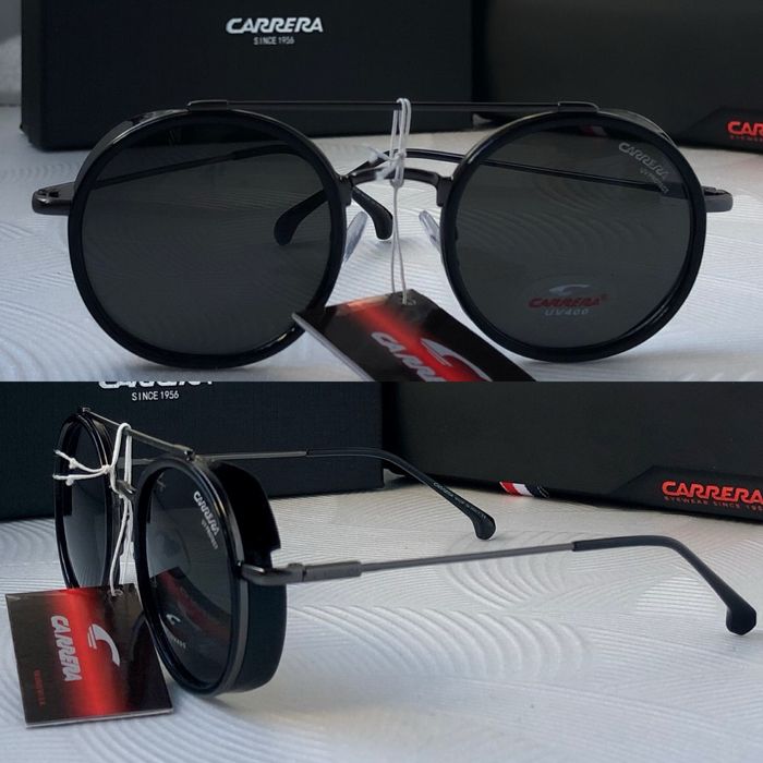 Мъжки слънчеви очила кръгли  2 цвята черни мат лак