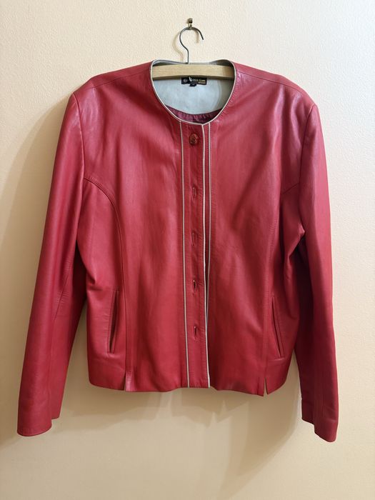 Jachetă din piele naturală de miel