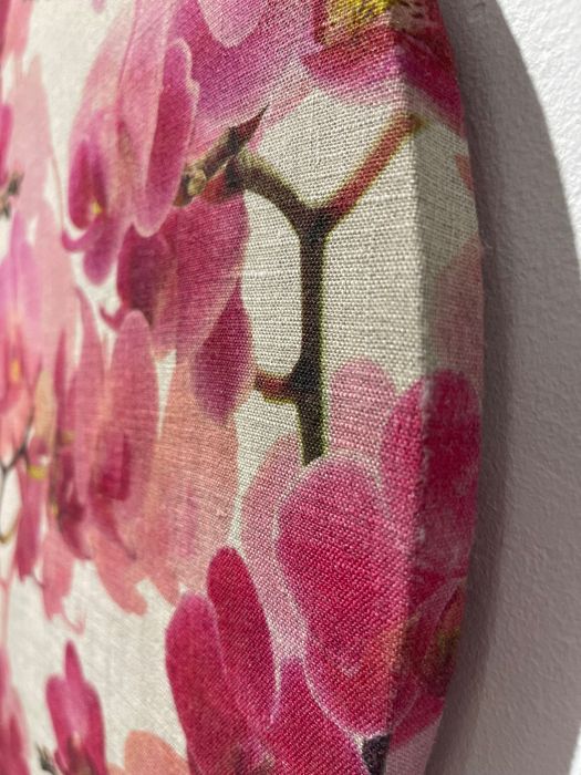 Abajur și panou decorativ din pânză de in pictată