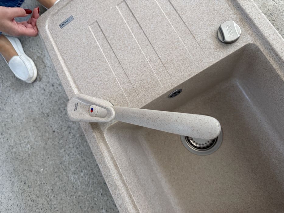 Pachet Chiuvetă Bucătărie Compozit Franke BSG 611-78 + Baterie, Culoare Avena (Bej)
