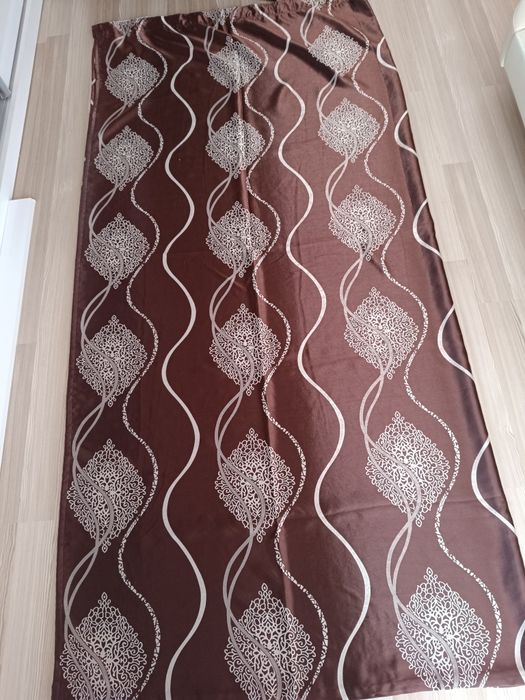 Draperie Maro cu Bej doua bucăți dimensiuni 220x220