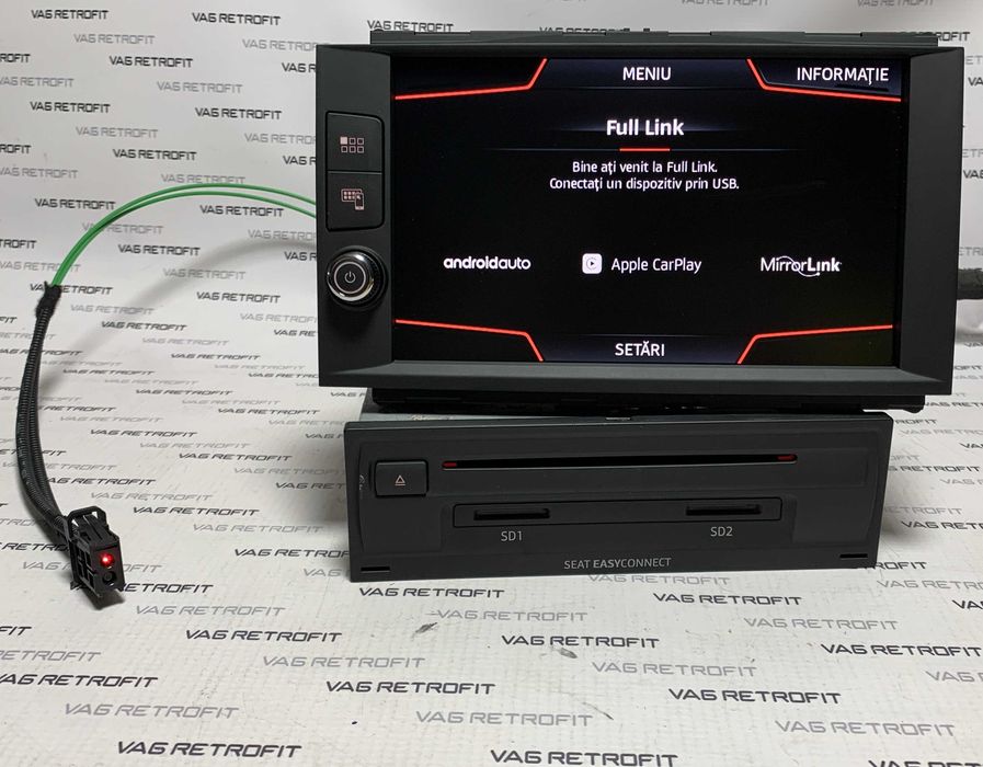 Navigatie Seat Leon 5F Originala MIB 2 Harman Carplay AppConnect Waze