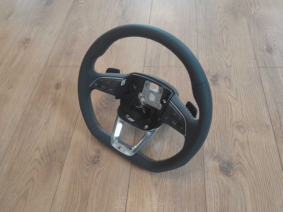 Volan piele tesit audi S Line Q5 Q7 Q8 A5 A6 A7 nou