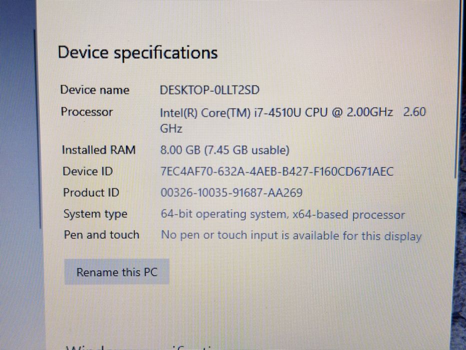 Laptop ASUS X552L 15" | Intel i7 | 8gb RAM | SSD 240gb