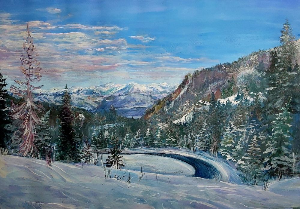 Работы гуашью на ватмане 30×40 см.