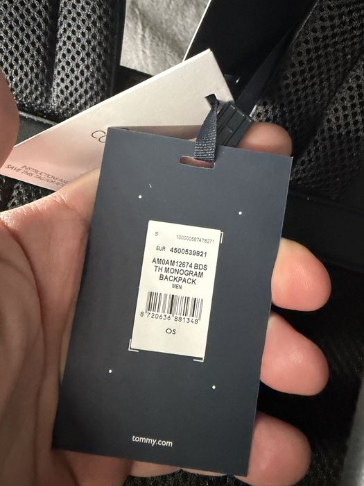 Tommy Hilfiger Monogram backpack ghiozdan oras unisex piele ecol negru
