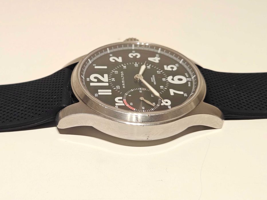 Продавам военнен пилотски стил механичен мъжки часовник Hamilton Khaki