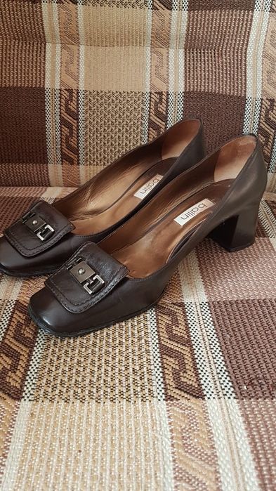 Pantofi piele, maro, Italia, masura 40 1/2,