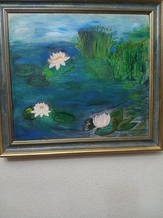 Pictura in ulei, nuferi