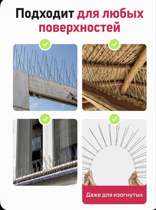 Шипы от птиц противоусадочные