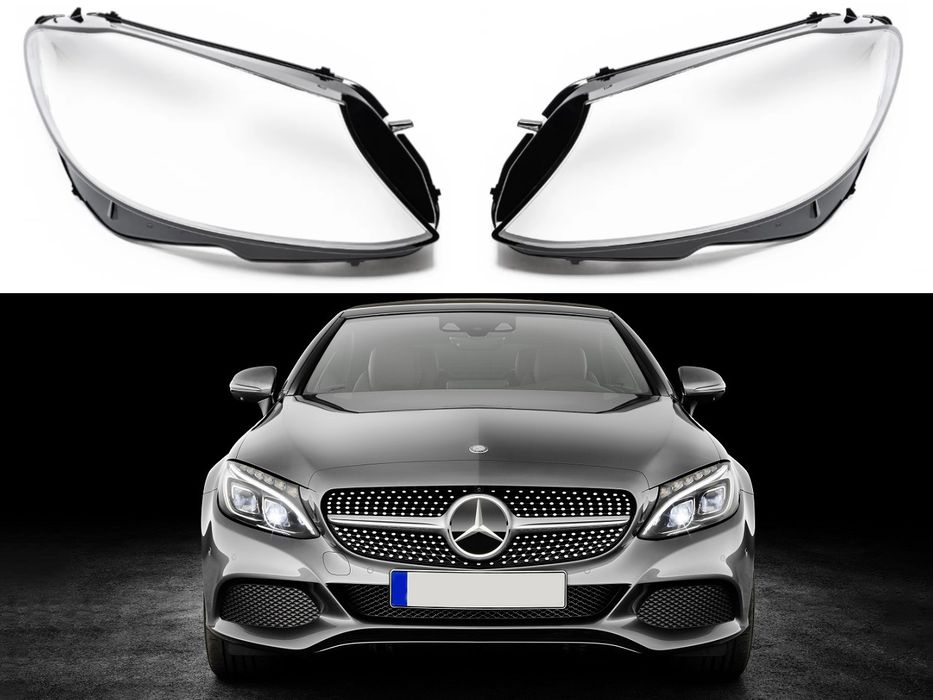 Стъкла за фарове на Mercedes C-Class W205 Facelift