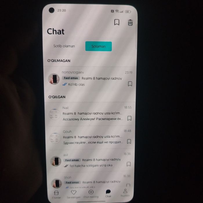 Realmi 8 usta koʻrmagan