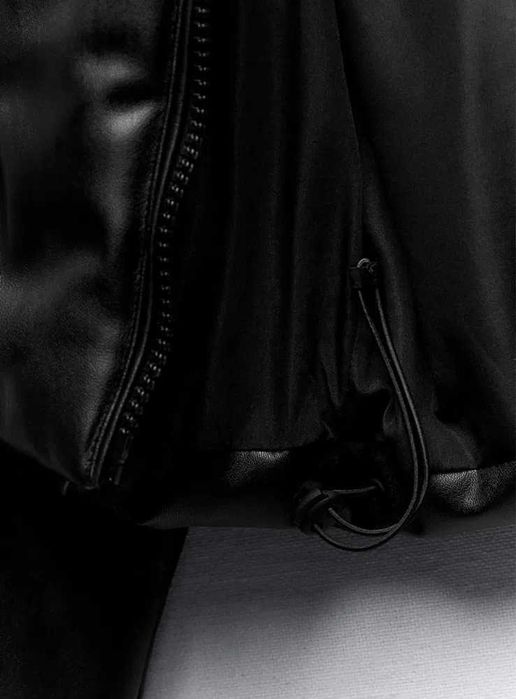 Ново кожено пухено яке Zara, XS
