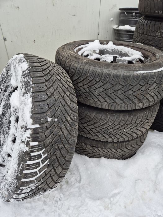 Jante iarna vw polo skoda 5x100 185 65 15 Continental de iarnă