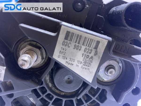 Alternator 14V 110A VW EOS 1.4 TSI 2006 - 2015 Cod 03C903023D 0124325128