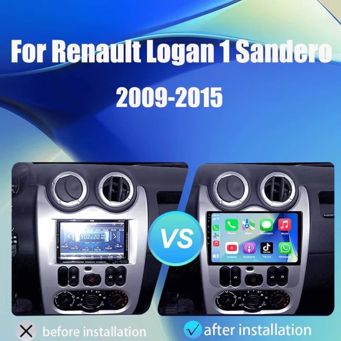 Android  15 media Dachia Duster, Sandero , Logan 2009...2015