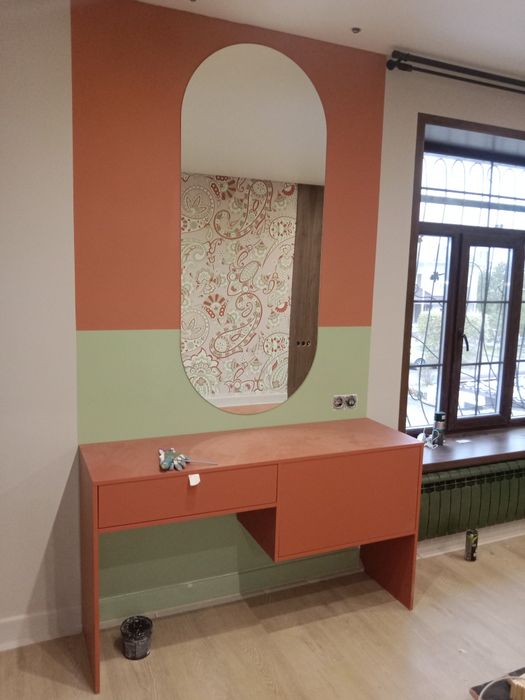 Покраска мебели и окна