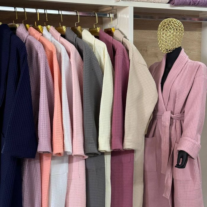 Халат вафельный белый для гостиницы оптом есть