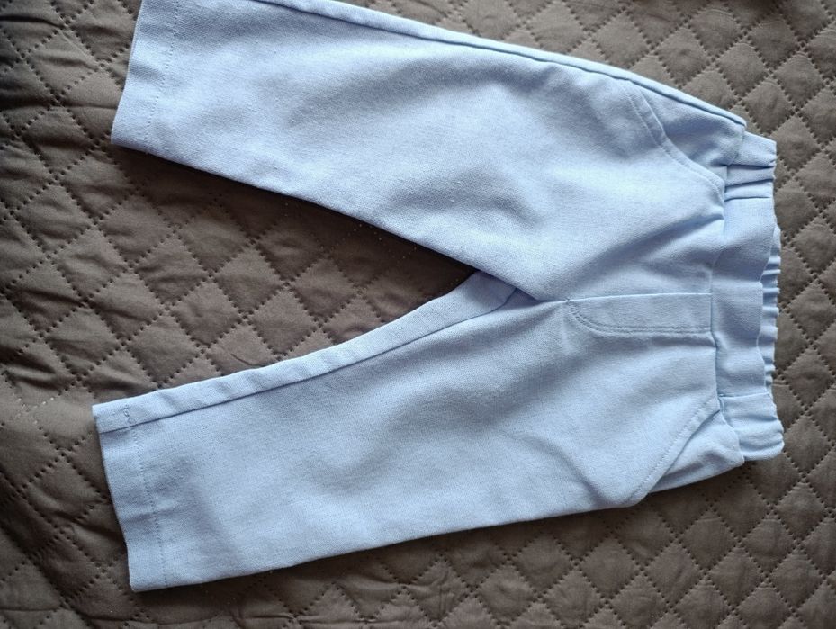 Дрехи за кръщене за момче в светлосиньо и бяло