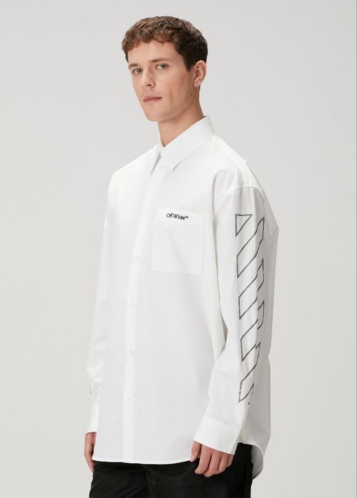 Мъжка бяла риза Off White
