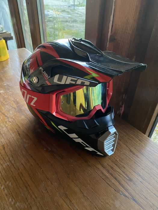 Casca moto enduro bicicleta-L