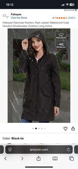 Geaca de ploaie dama